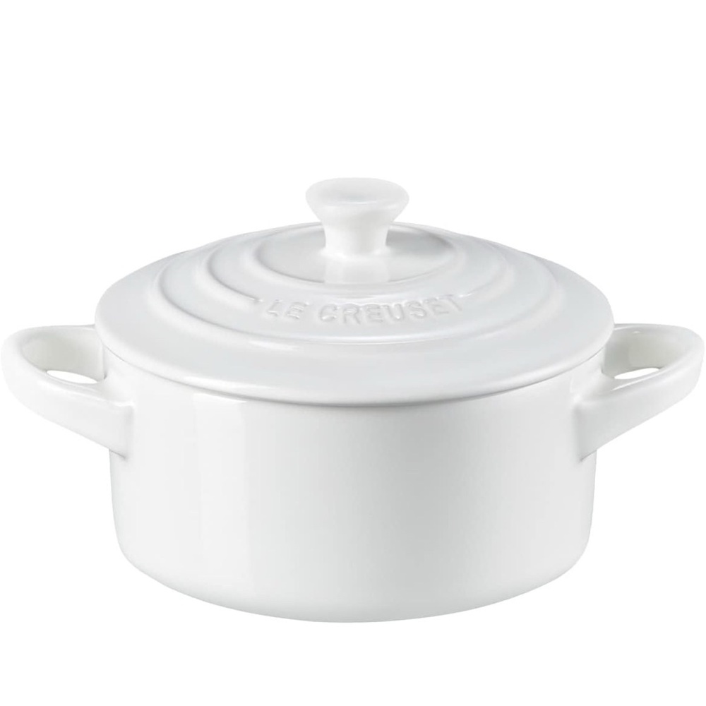 Le creuset mini round cocotte white